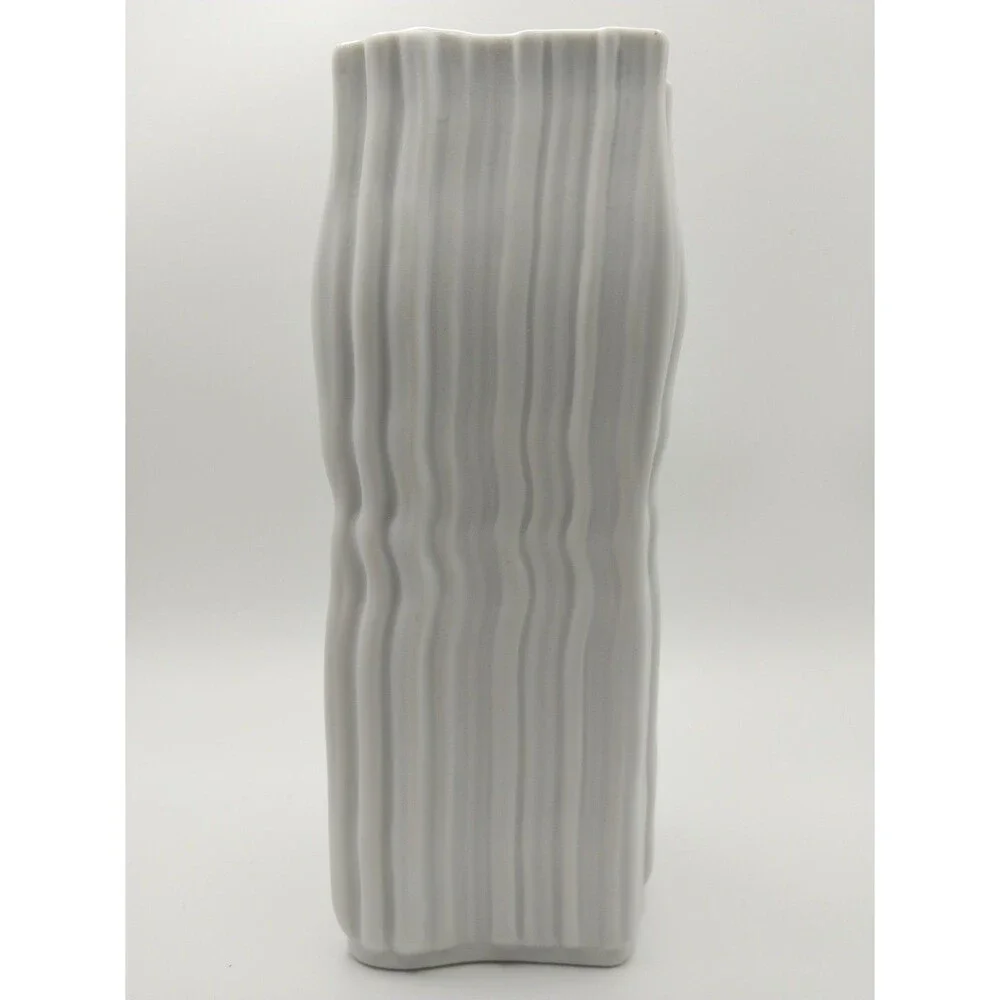 Vintage Naaman Artline White Porcelain Vase 8.25